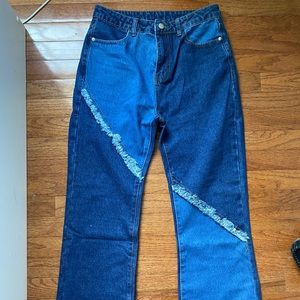 Two tone blue Jeans